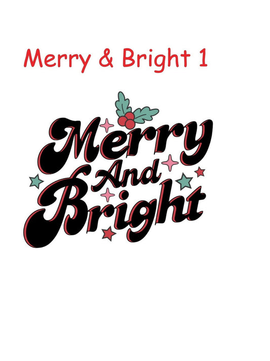 Merry & Bright 1 Kids T-shirt - Short Sleeved