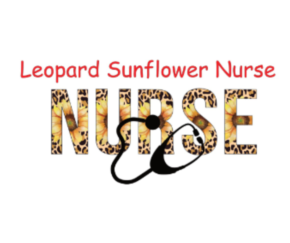 Leopard Sunflower Nurse- Short Sleeve
